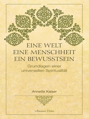 cover image of Eine Welt – Eine Menschheit – Ein Bewusstsein